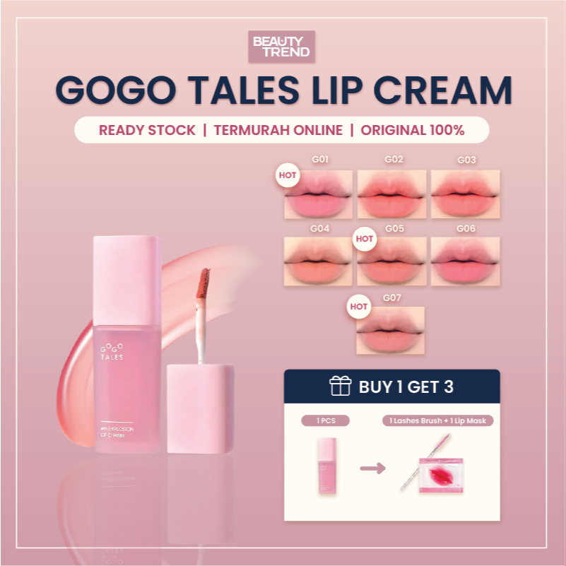 [READY ORI] Gogo Tales Lip Cream Gogo Tales Soft Matte Lip Mud Gogo Tales Lip Cream GT714