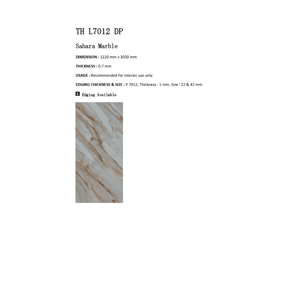 HPL TACO Kode TH L7012 DP - Sahara Marble
