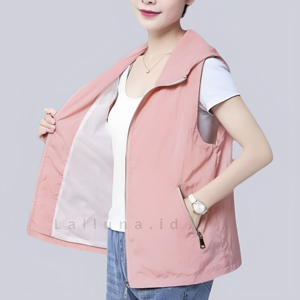 Lalluna.id JAKET ROMPI WANITA HOODIE ROMPI CW STYLE KOREA