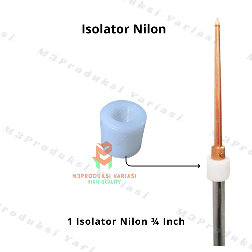 Shok Isolator Nilon Anti Petir 3/4 Inch 1 inch Penghantar penyambung anti petir dan pipa galvanishe 