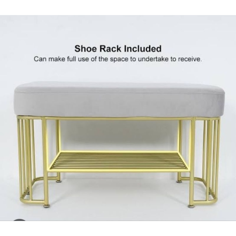 Bench sofa dengan rak sepatu / rak multifungsi / sofa storage