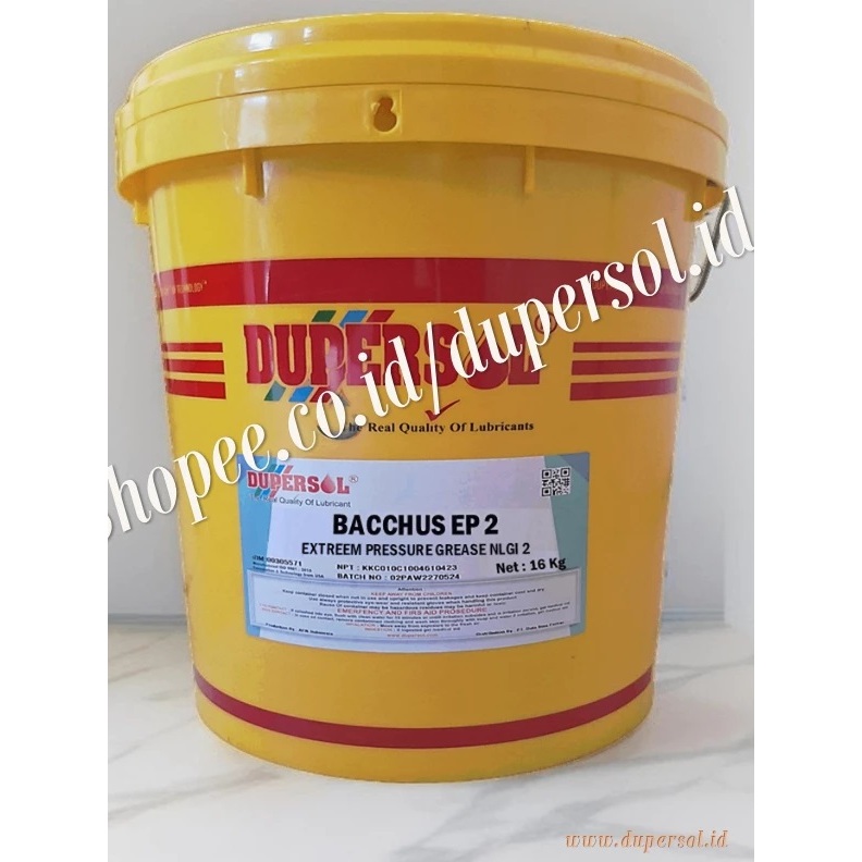 Grease Lithium NLGI 2,  Gemuk Lithium EP 2, Grease Bearing, Grease Rantai,  ( PAIL 16 KG )