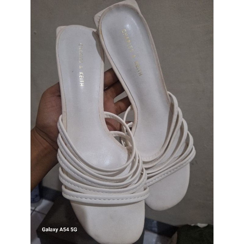 heels charles & keith white
