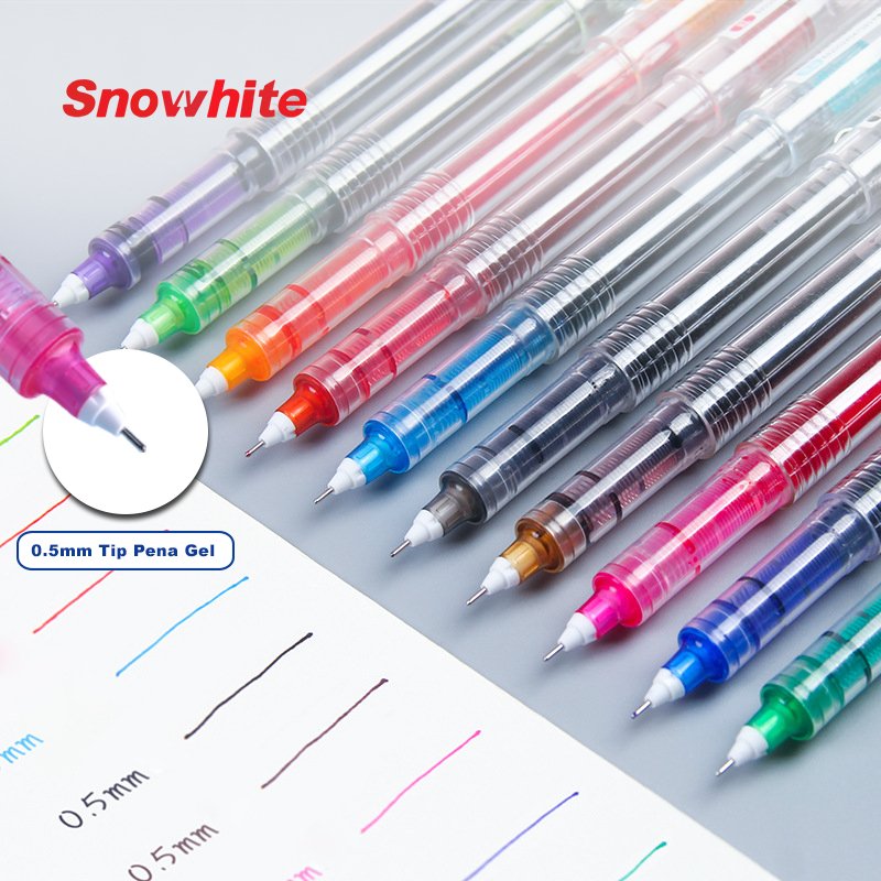

SNOWHITE Pulpen Gel 0.5mm Warna Pena Tinta Gel Halus Tidak Luntur Aesthetic DLWP001
