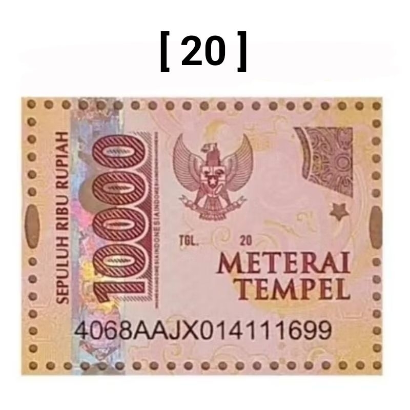 

Materai 10000 [ 20 pcs ]
