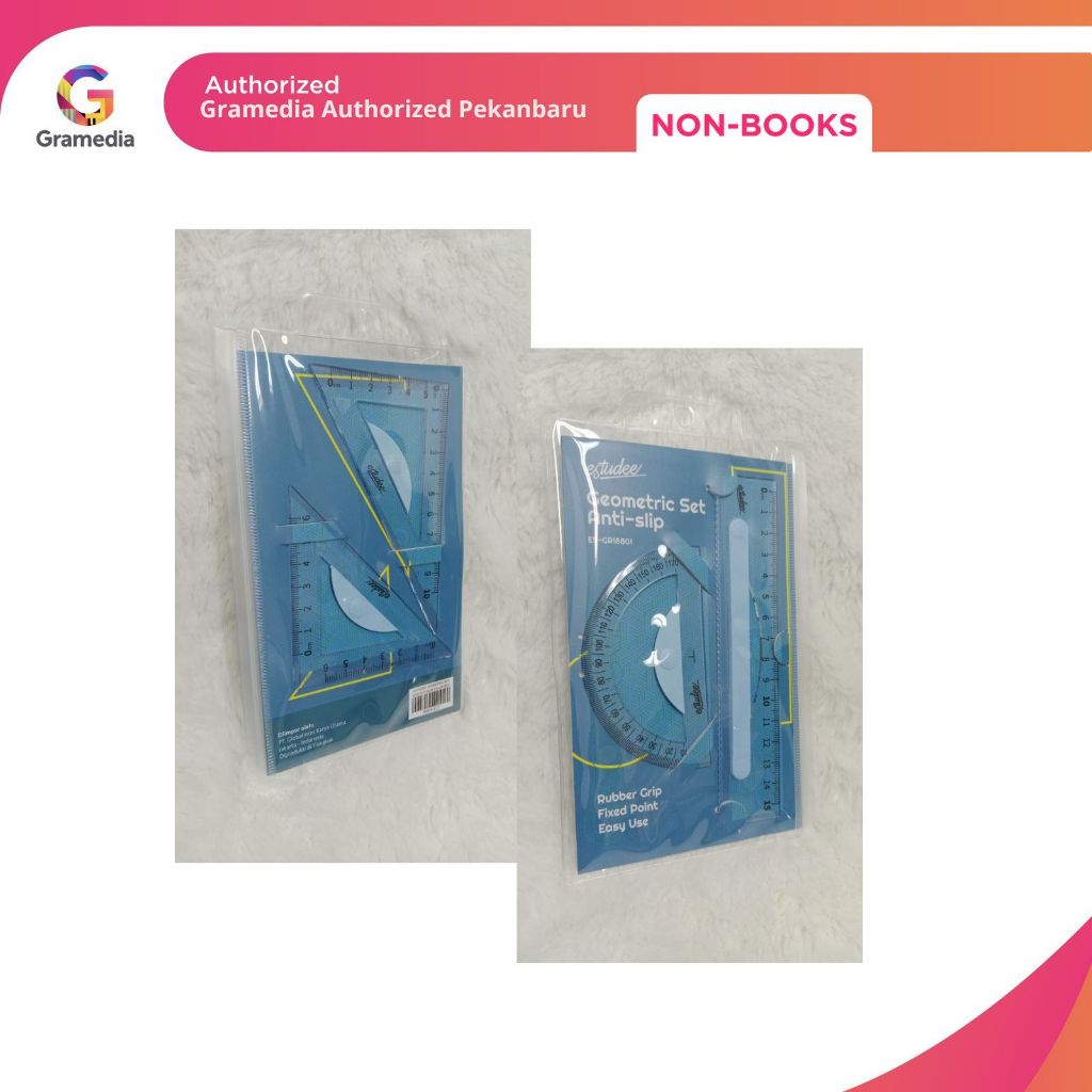 

Gramedai Pekabaru - ESTUDEE GEOMETRIC SET ANTI-SLIP BLUE ES-GR18801