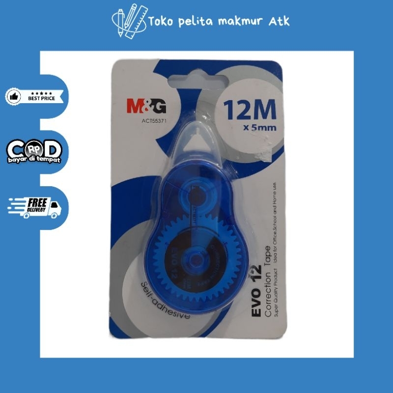 

CORRECTION TAPE M&G EVO 12 | PENGHAPUS TIPE-X PITA KERTAS M&G EVO 12 | STIPO KERTAS M&G EVO 12