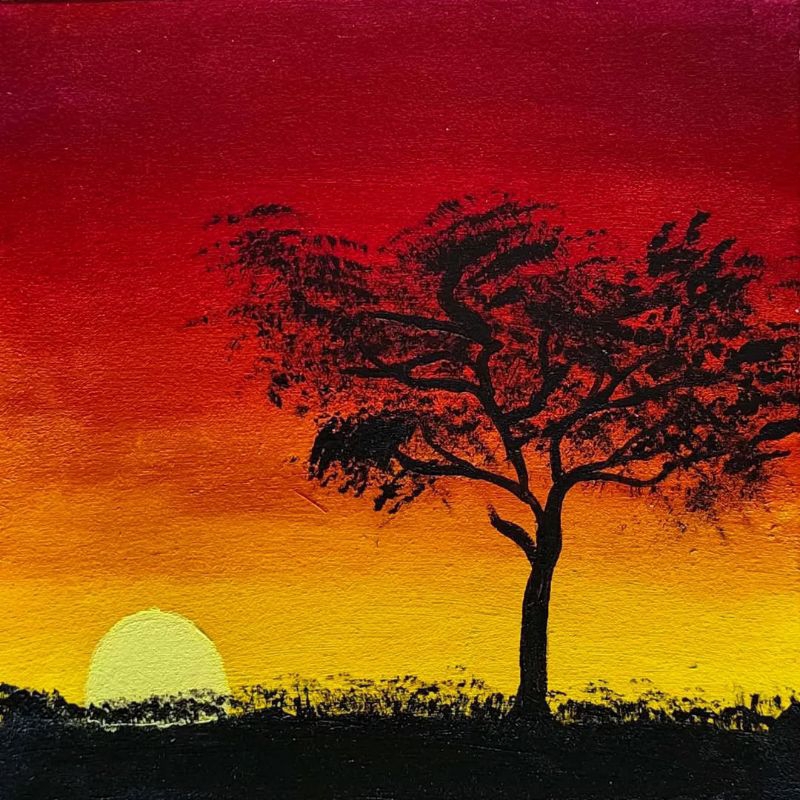 

Senja di Luar / Pelukis Annisa Dwi Permatasari (Acrylic, canvas 30x30cm)
