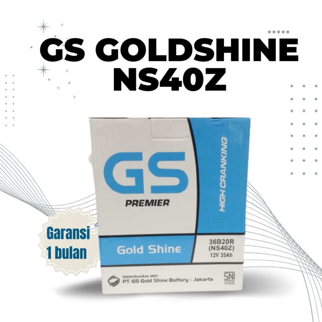 Aki Mobil Daihatsu Feroza GS Goldshine | NS40Z (36B20R)