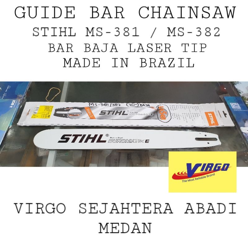 GUIDE BAR CHAINSAW STIHL MS-382 MS 382 20 INCHI GERGAJI RANTAI - ORIGINAL 20"