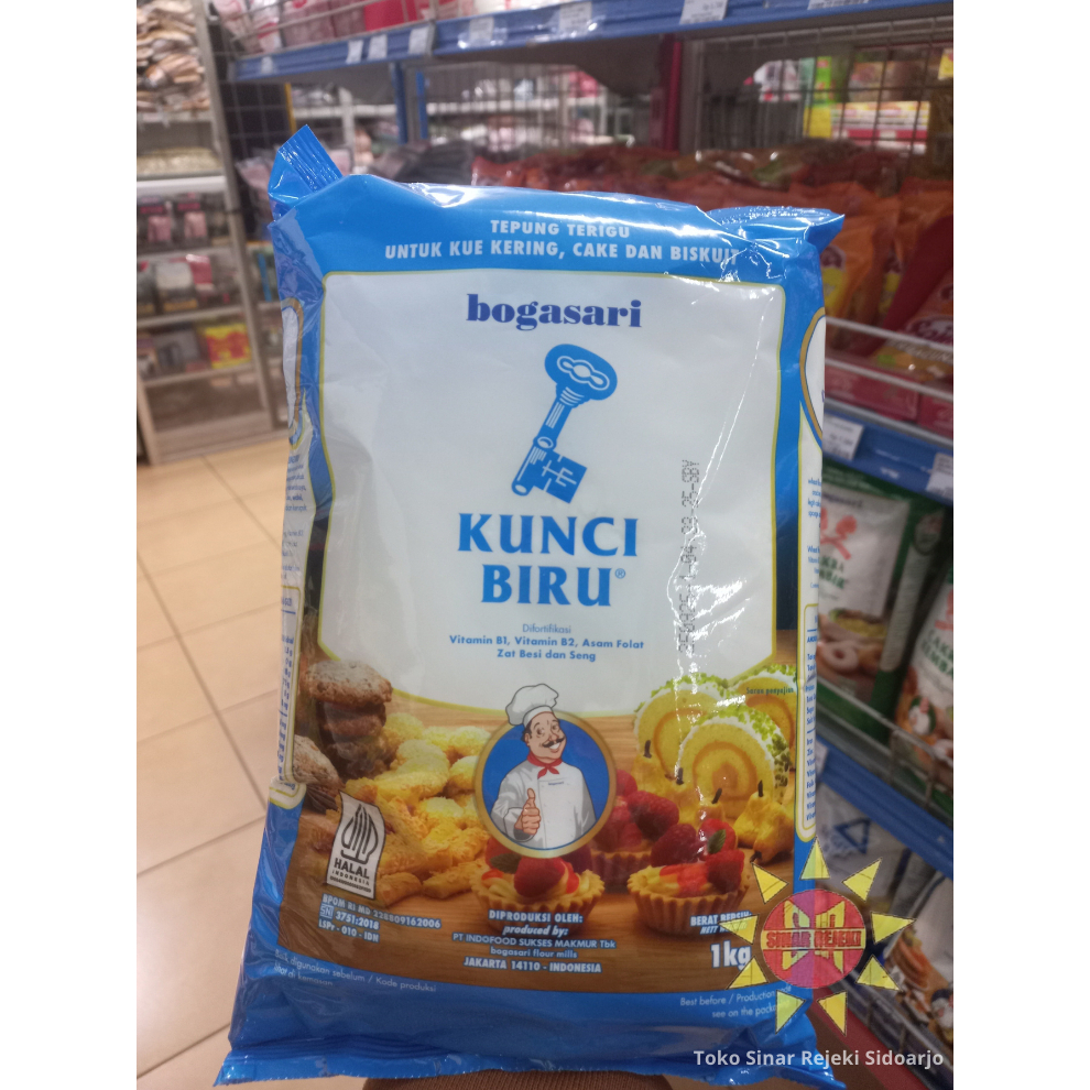 

Bogasari Tepung Terigu Kunci Biru 1 kg