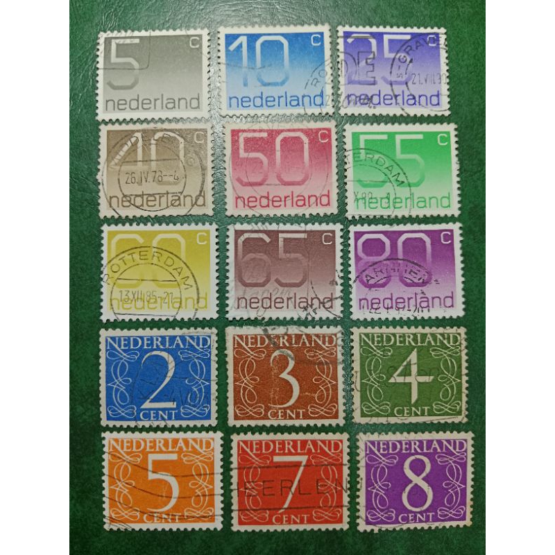 

Prangko Klasik Nederland Seri Angka 15 Pcs Campur USED