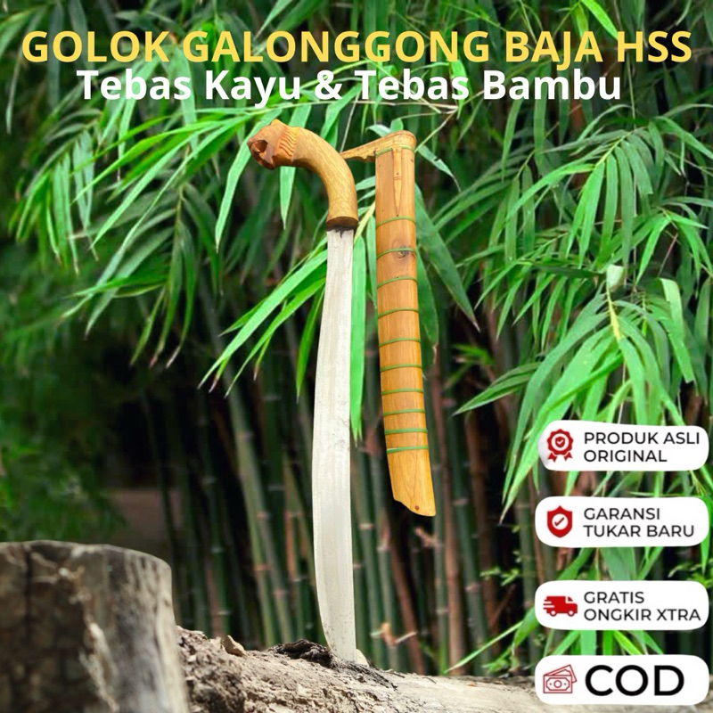 Golok Bedog Sipuh Air Multifungsi > Tebas Bambu,Tebas Kayu,Sembelih & Kupas kelapa Dll