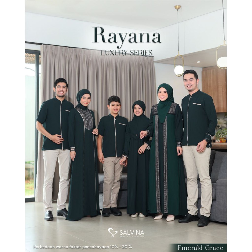 RAYANA LUXURY SERIES [ EMERALD GRACE ] BY SALVINA HIJAB |SARIMBIT 2025 |SARIMBIT SALVINA (DRESS DEWA