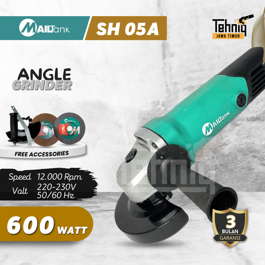 Mesin Gerinda Listrik 600 Watt / Disc Grinder SH05 Mailtank 4Inch Mailtank SH05