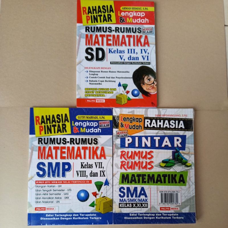 Buku Rumus Rumus matematika SD,SMP,SMA