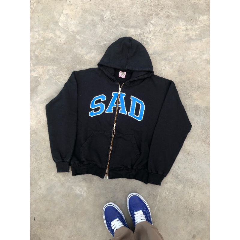 Greedy Dust "SAD" hoodie double zipper