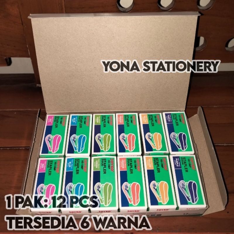 

Stapler Joyko HD-10MP / Staples Joyko Mini | 1 Pak: 12 Pcs | Tersedia 6 Warna