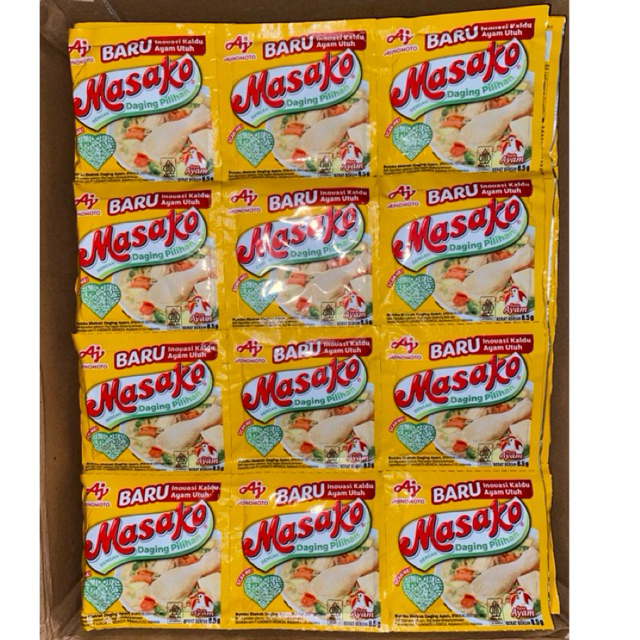 

(Paket 36pcs) Masako renceng rasa ayam 8.5gr / 3renceng
