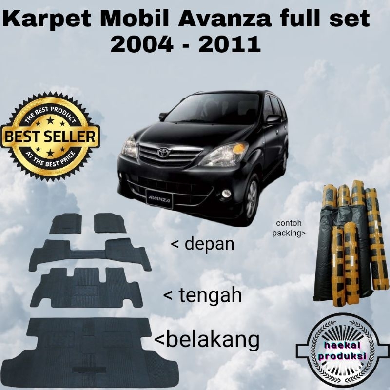 Karpet Mobil Avanza full set 2004 - 2011/depan,tengah,belakang