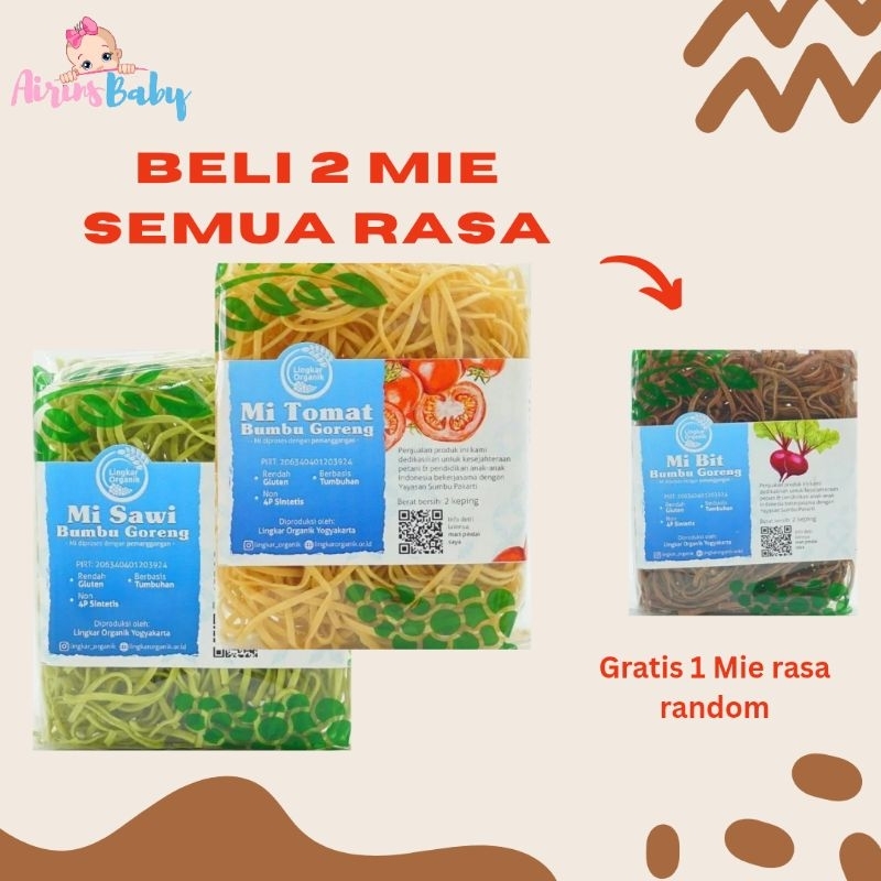 

MIE SEHAT NON MSG LINGKAR ORGANIK MPASI SNACK CEMILAN MIE INSTAN SEHAT ORGANIK MIE LADANG LIMA