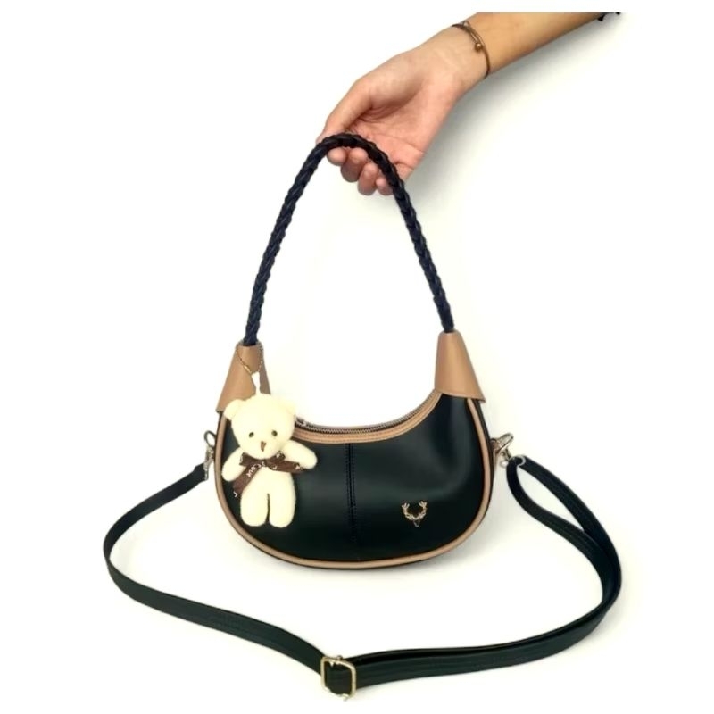 Tas wanita terbaru nadine - tas bahu wanita nadine - tas wanita kekinian ( free boneka)