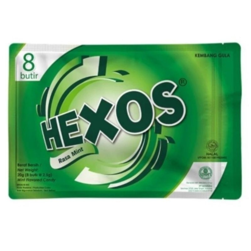 

Hexos Mint Permen Pelega Tenggorokan 20g ( 8 butir @2,5g )