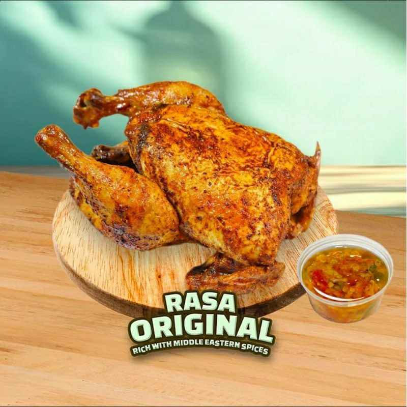 

1 Ekor Ayam Panggang rotiserrie Original Free Sambal Korek 35 ml (Buat rame-rame 5-6 orang)