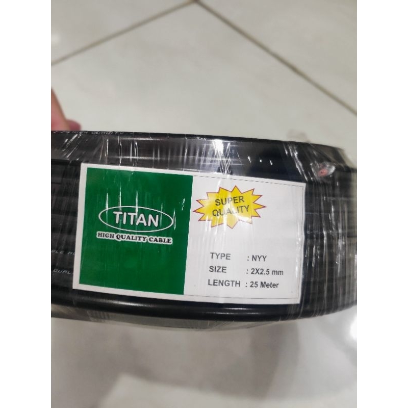 Velvetvibes02 Kabel Listrik,Pompa,Audio Titan 2X2.5 25M Full Isi 2 Serabut Tebal High Quality