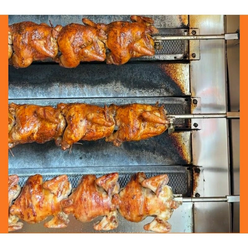 

(Ayam Panggang Rotisserie ), 1 Ekor Original + 1 Ekor Western + Free 2 sambal korek 35 ml (Rame-rame 10-12 orang)