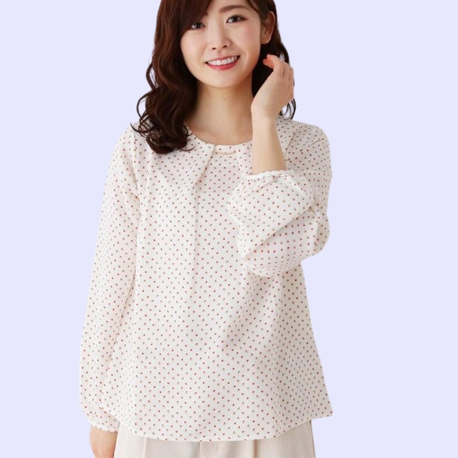 Grove 06 Pleated Top Baju Atasan Blouse Wanita Branded