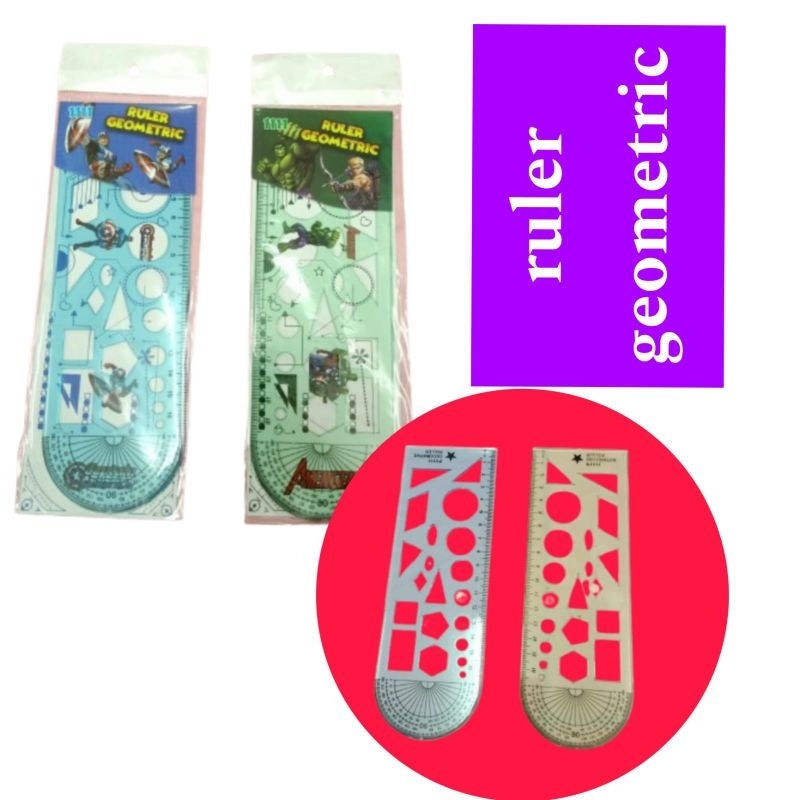 

( 1 pcs) ruler/ mistar/ penggaris geometric bentuk