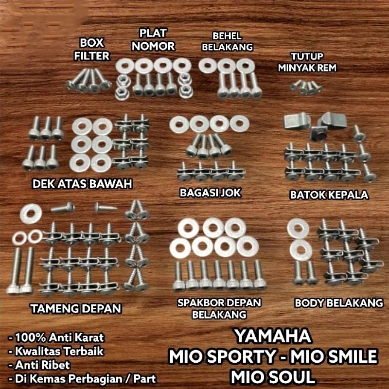 BAUT + / L FULL BODY YAMAHA MIO SPORTY MIO SMILE STAINLESS