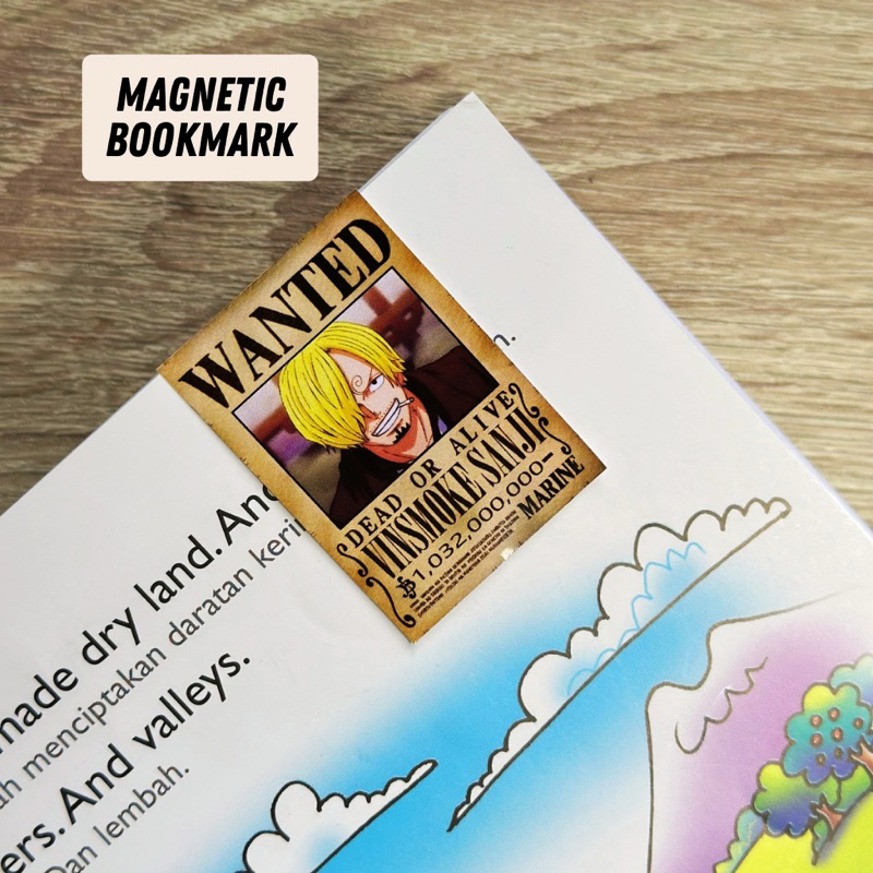 

Magnetic Bookmark Vinsmoke Sanji One Piece - Pembatas Buku Gambar Karakter Kartun Anime One Piece Pirates