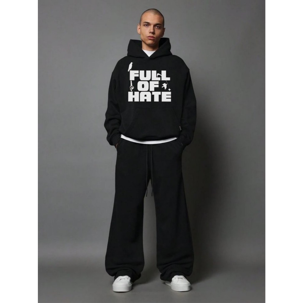 Endorfins - Hoodie Jumper FULL OF HATE sablon reflective reflektif sablon menyala hoodie unisex pria