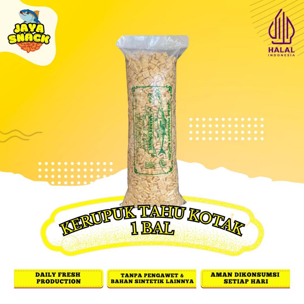 

Kerupuk Tahu Jaya Snack - Cemilan Kerupuk 1kg Rambak Tahu 1 Bal
