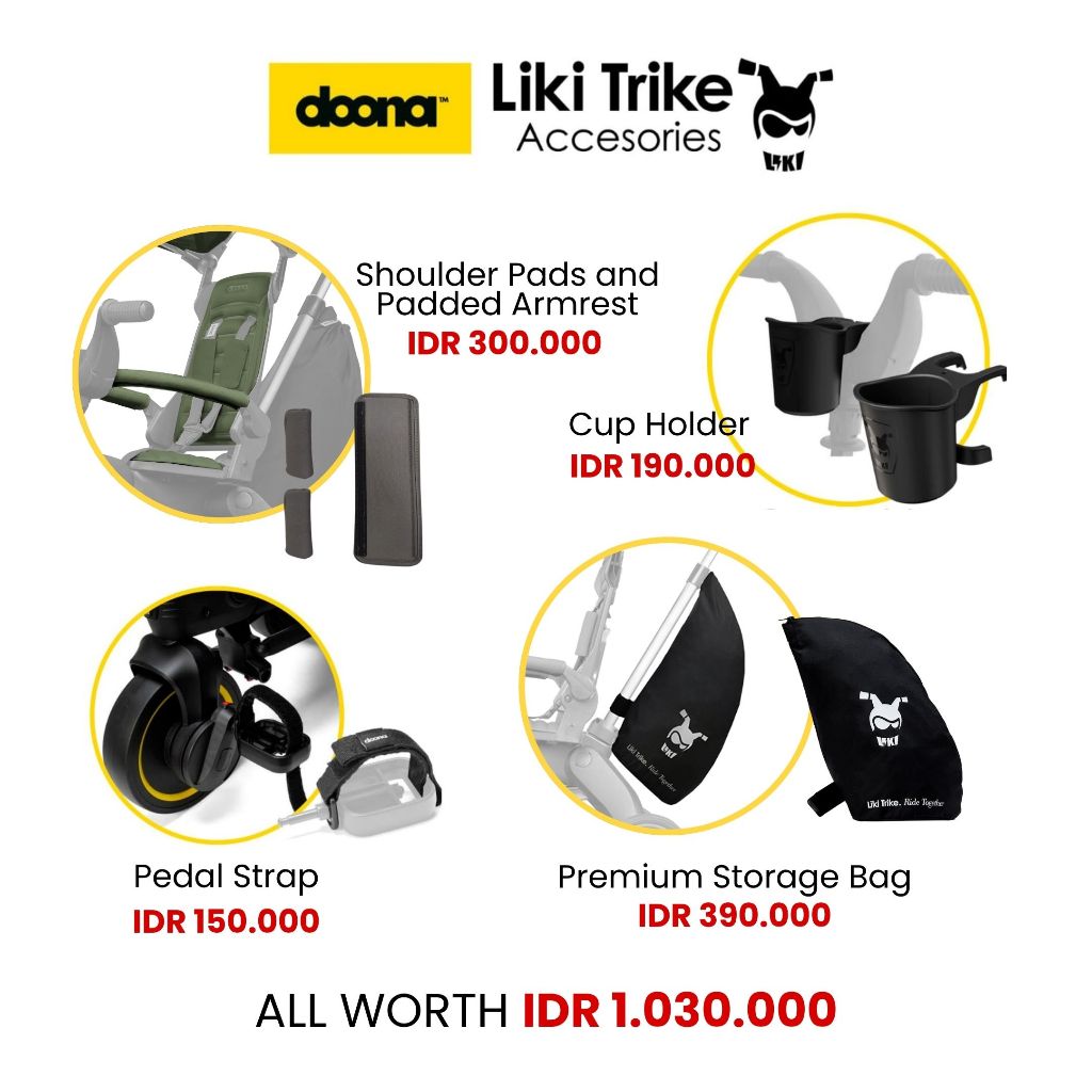 Doona Liki Trike Accessories - Aksesoris sepeda Liki
