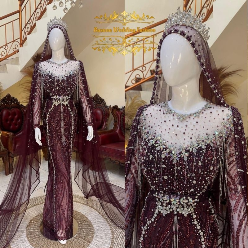 Slim dress Luxury || kebaya pengantin mewah | baju pengantin wanita | dress elegan pernikahan