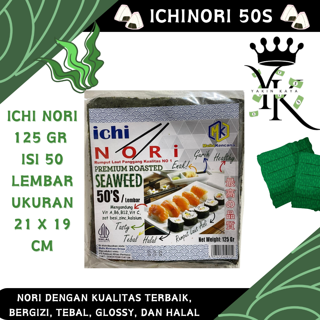 

ICHINORI 50 LEMBAR WARNA GELAP ; GLOSSY DAN HALAL