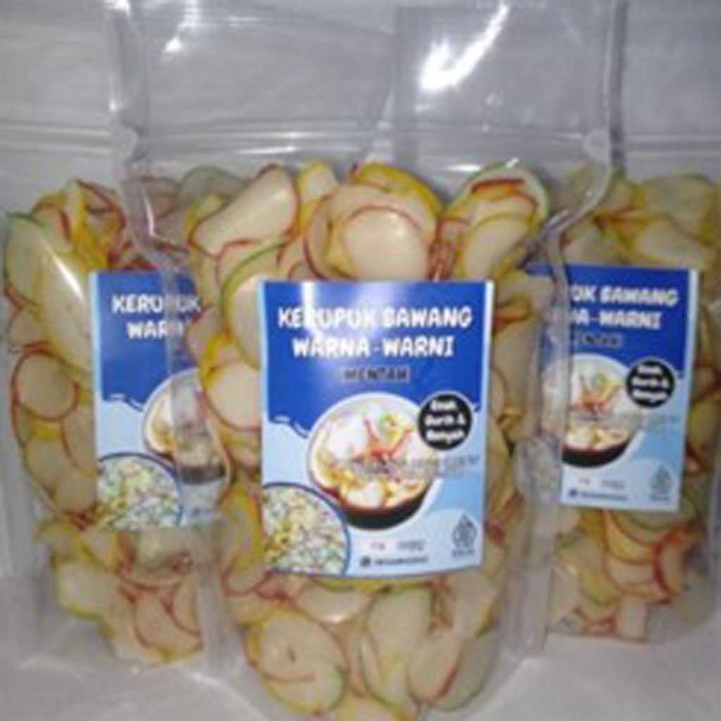 

Krupuk Kerupuk Bawang mentah aneka warna 250 gr