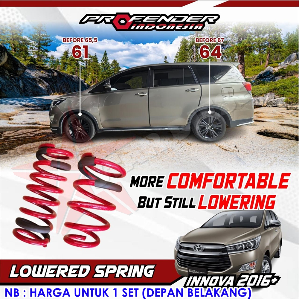 PROFENDER COIL SPRING INNOVA LOWERED PER CEPER INNOVA EMPUK PAKAI HARIAN FRONT REAR SET COIL SPRING 