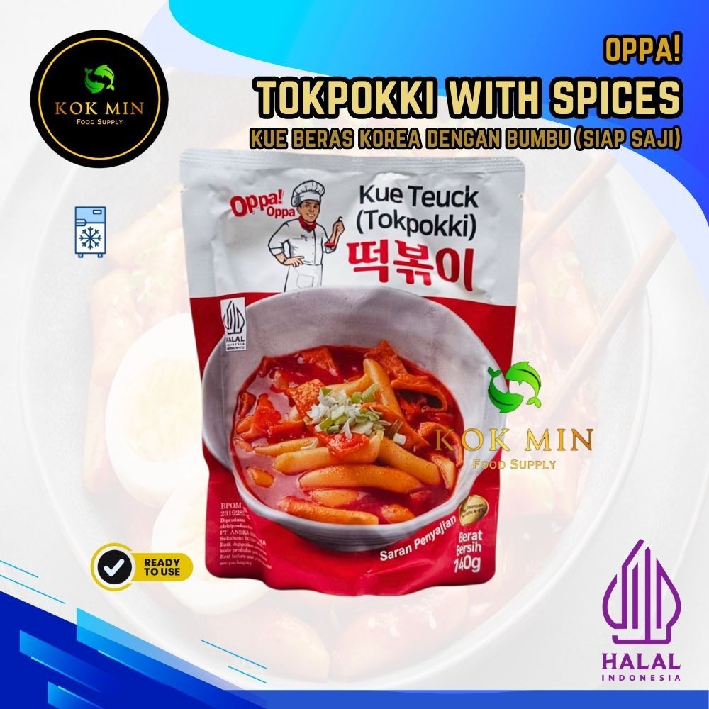 

Oppa! Tokpokki / Kue Beras Berbumbu Khas Korea / Korean Spiced Rice Cake - 140 gram