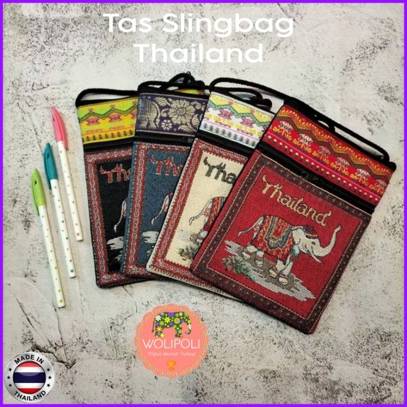 Tas Selempang Payet Gajah Thailand