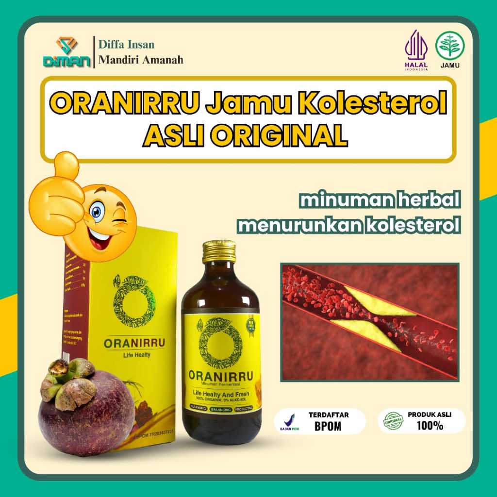 

ORANIRRU Jamu kolesterol original(jamko)Minuman Jamu Herbal Menurunkan Kolesterol Asli Original
