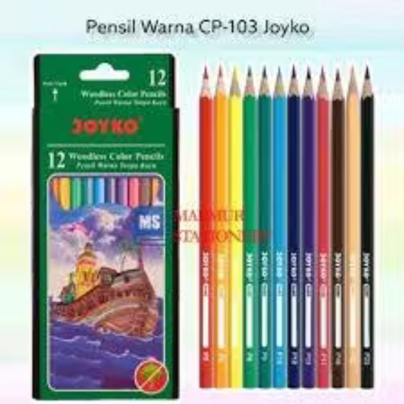 

Pensil Warna JOYKO PANJANG CP-103 / 12 Warna (warna hijau)