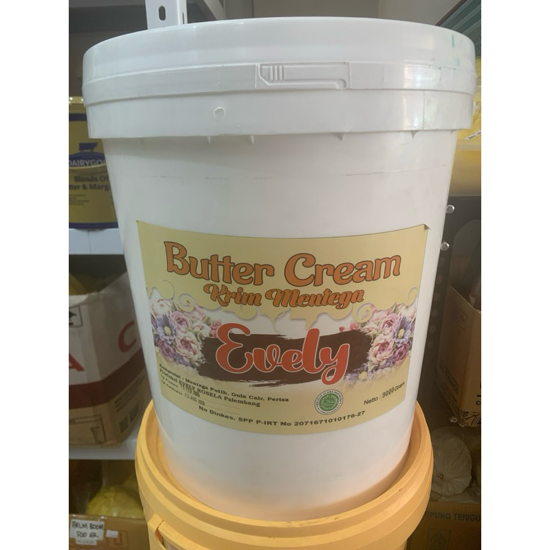 

Butter Cream Evely 1 Pail (1 Ember) 9kg / Krim Mentega 1 Pail (9kg)