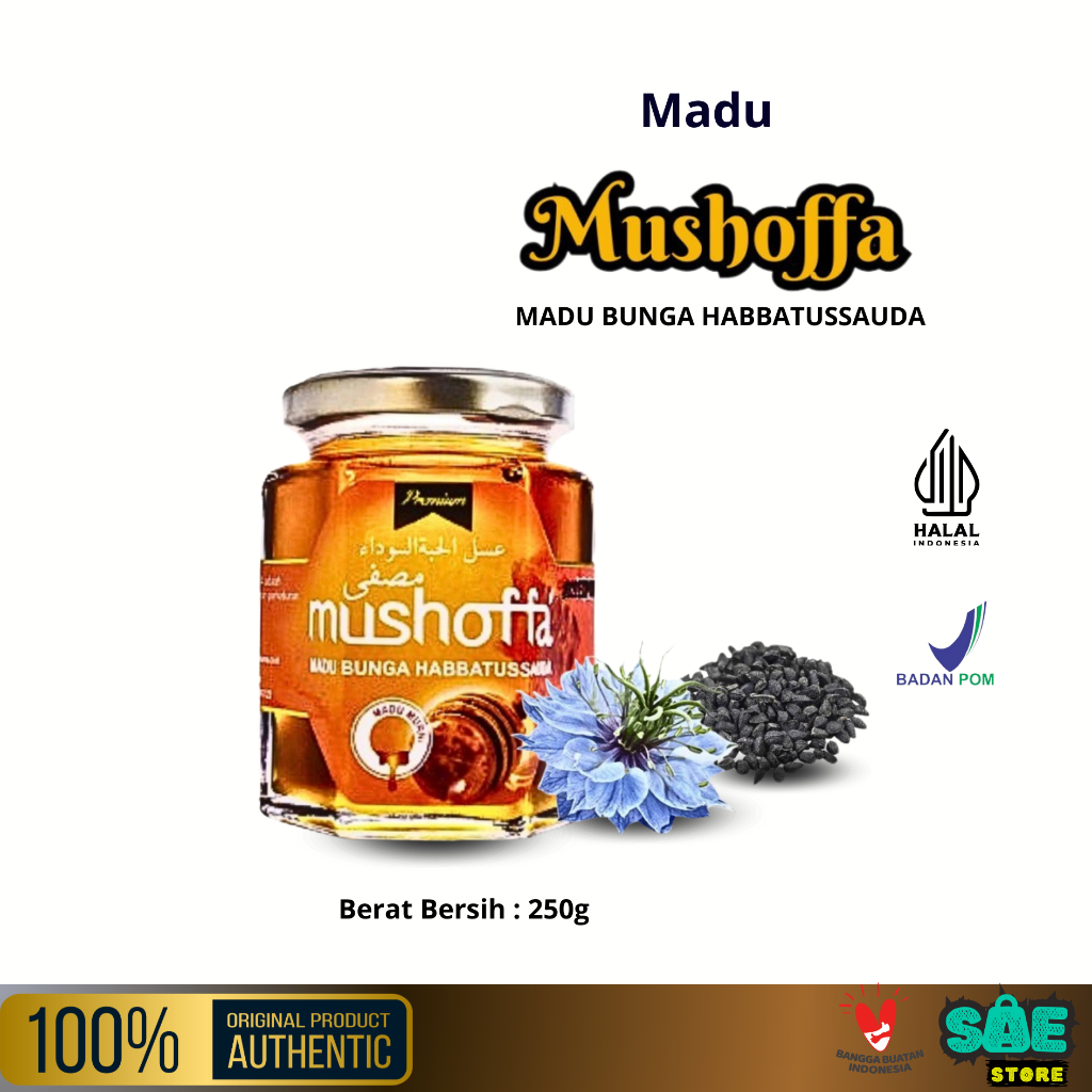 

Madu Mushoffa Madu Bunga Habbatussauda 250g Bantu Menjaga Antioksidan & Daya Tahan Tubuh