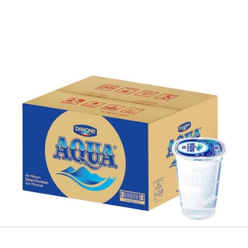 

Air minum Aqua gelas 220 ml / 48 cup