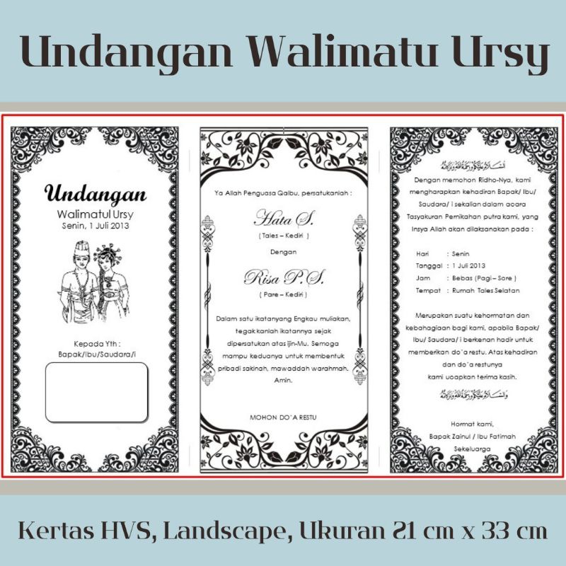 Undangan Walimatul Ursy