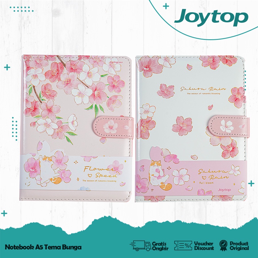 

Joytop Notebook A5 A6 Pink Flower Sakura Planner Agenda Magnetic/ Buku Catatan Jurnal Diary Motif Lucu / Notebook A5 Tema Bunga Notepad Magnet Cute